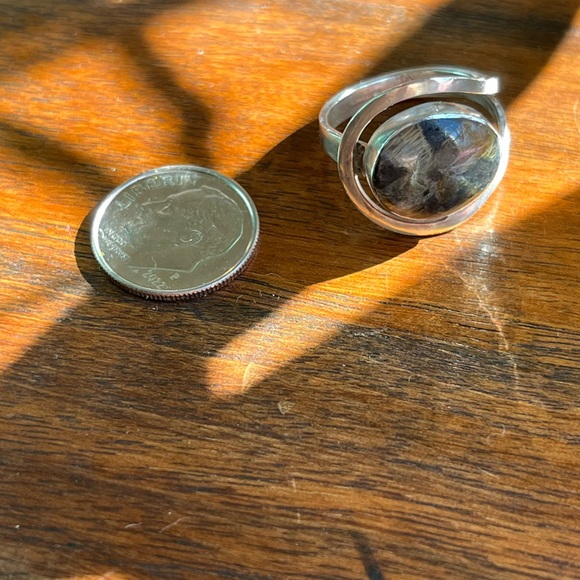 Hand-crafted mid-century pietersite exotic stone set in sterling silver!  💕 - Picture 8 of 8